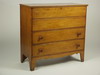 Appraisal: CHEST - Country Hepplewhite pine two drawer blanket chest with