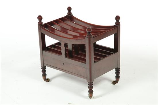 Appraisal: CLASSICAL CANTERBURY American nd quarter- th century mahogany and poplar