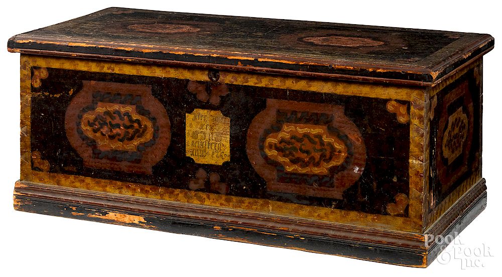 Appraisal: Berks County Pennsylvania painted dower chest Exclusive on Bidsquare Heidelberg