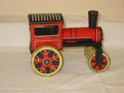 Appraisal: A German clockwork steam roller back and forth novelty action