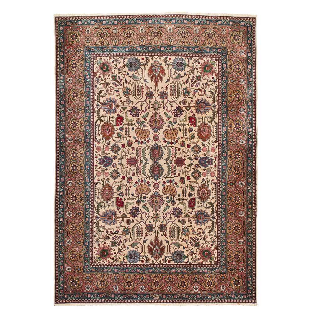 Appraisal: TABRIZ CARPET SIGNED JAVAN AMIR KHIZ NORTHWEST PERSIA EARLY MID