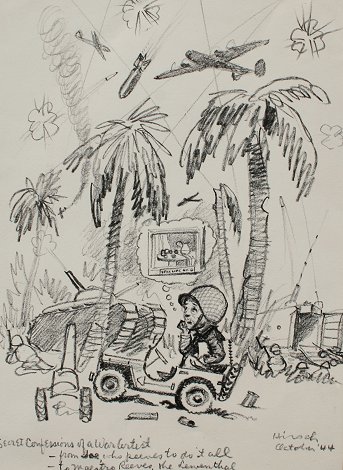 Appraisal: HIRSCH Joseph American - WWII Charicature Illustration of the Artist