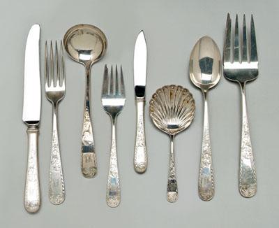 Appraisal: Kirk Mayflower sterling flatware pieces three-letter script monogram oz T