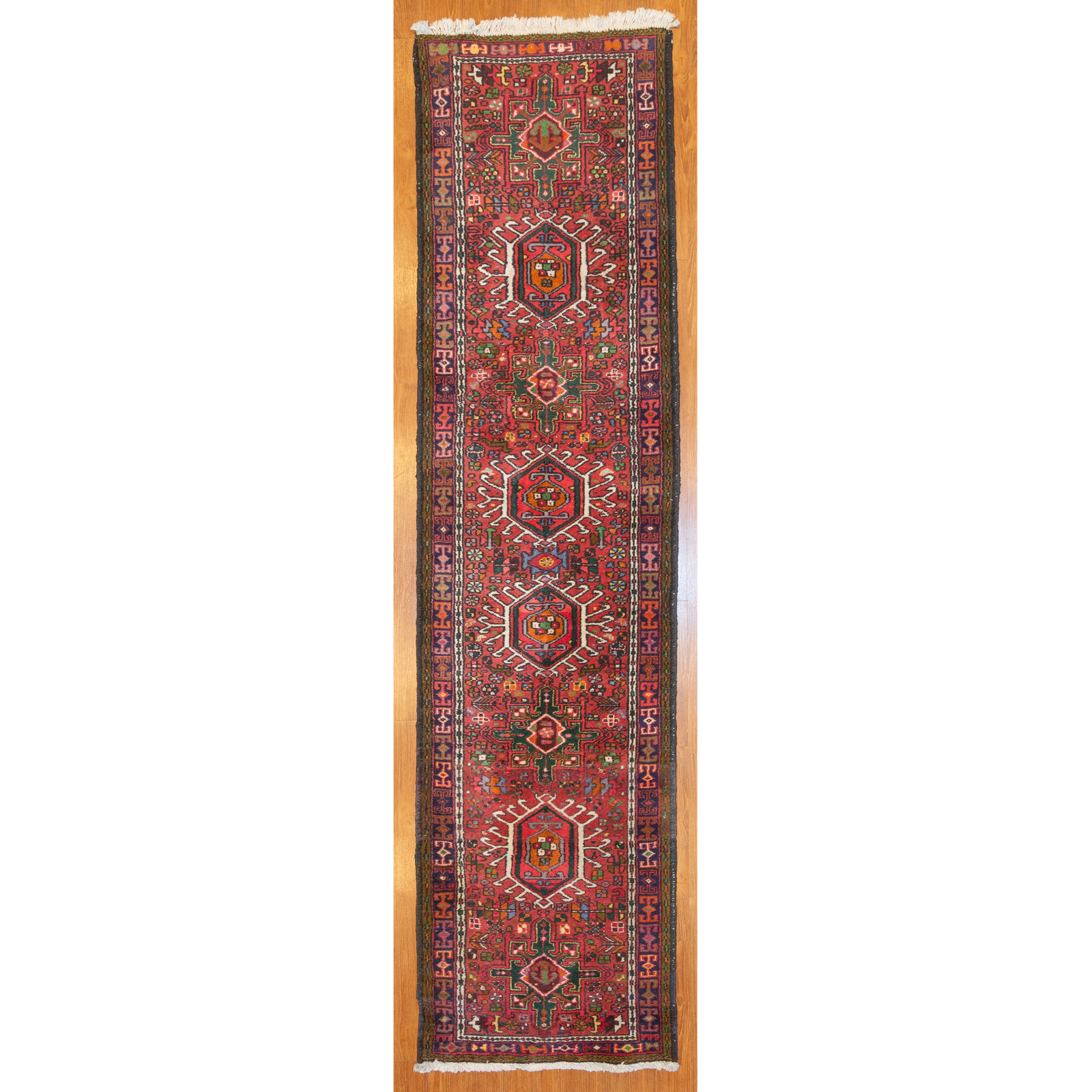 Appraisal: KARAJA RUNNER PERSIA X Fourth quarter- th century hand-knotted wool