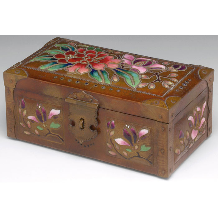 Appraisal: Beautiful Arts and Crafts jewelry box finely decorated with a