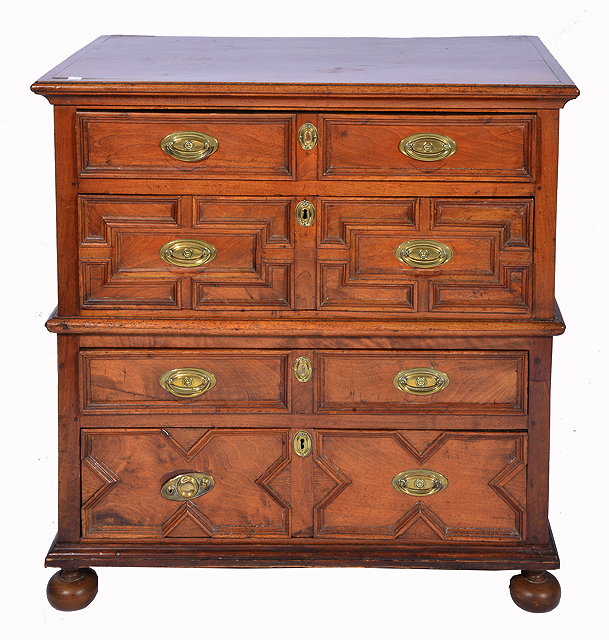 Appraisal: A TH CENTURY AND LATER FRUITWOOD AND WALNUT CHEST OF