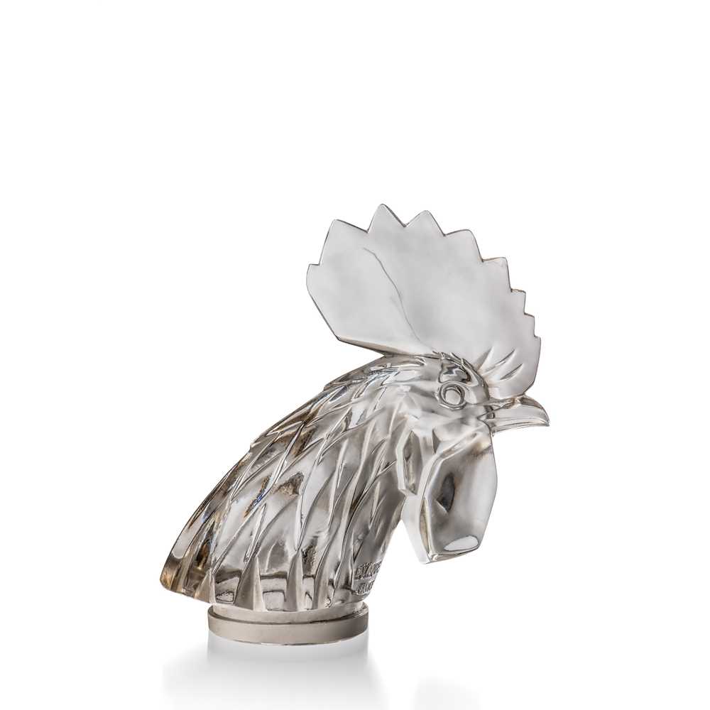 Appraisal: LALIQUE T TE DE COQ CAR MASCOT executed early Post-Warclear