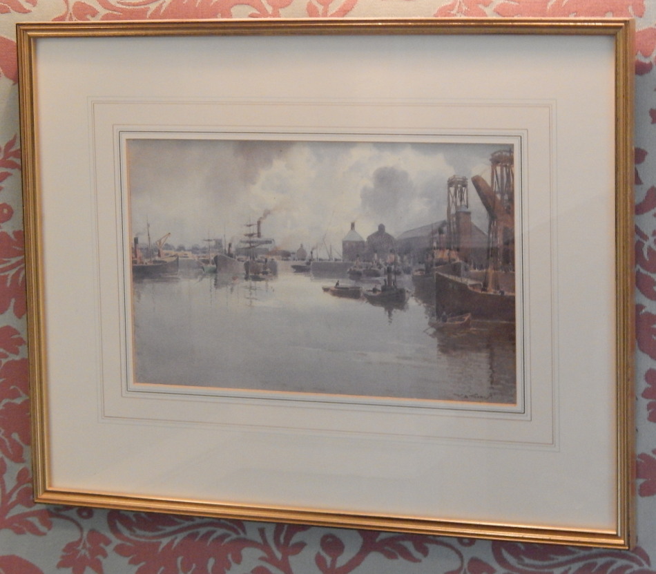 Appraisal: William Bartol Thomas - Masted ships and tugs in harbour