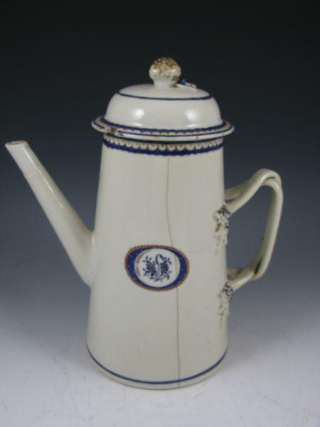 Appraisal: Chinese Export Porcelain Coffee Pot th c lighthouse form with