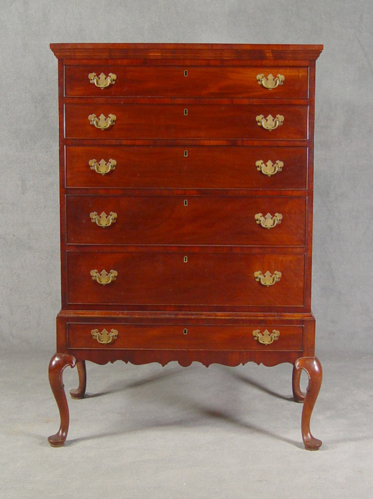 Appraisal: Diminutive Custom Norfolk Virginia Tall Chest Mid th Century Five