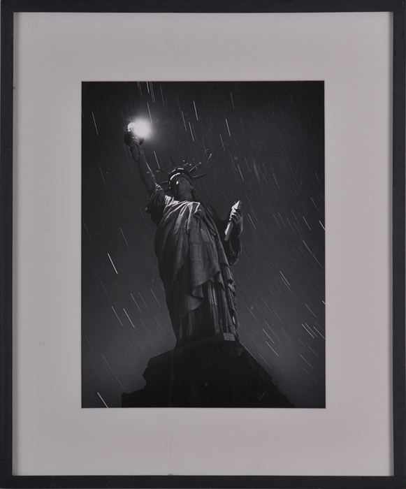 Appraisal: ANDREAS FEININGER - THE STATUE OF LIBERTY WITH THE TRACKS