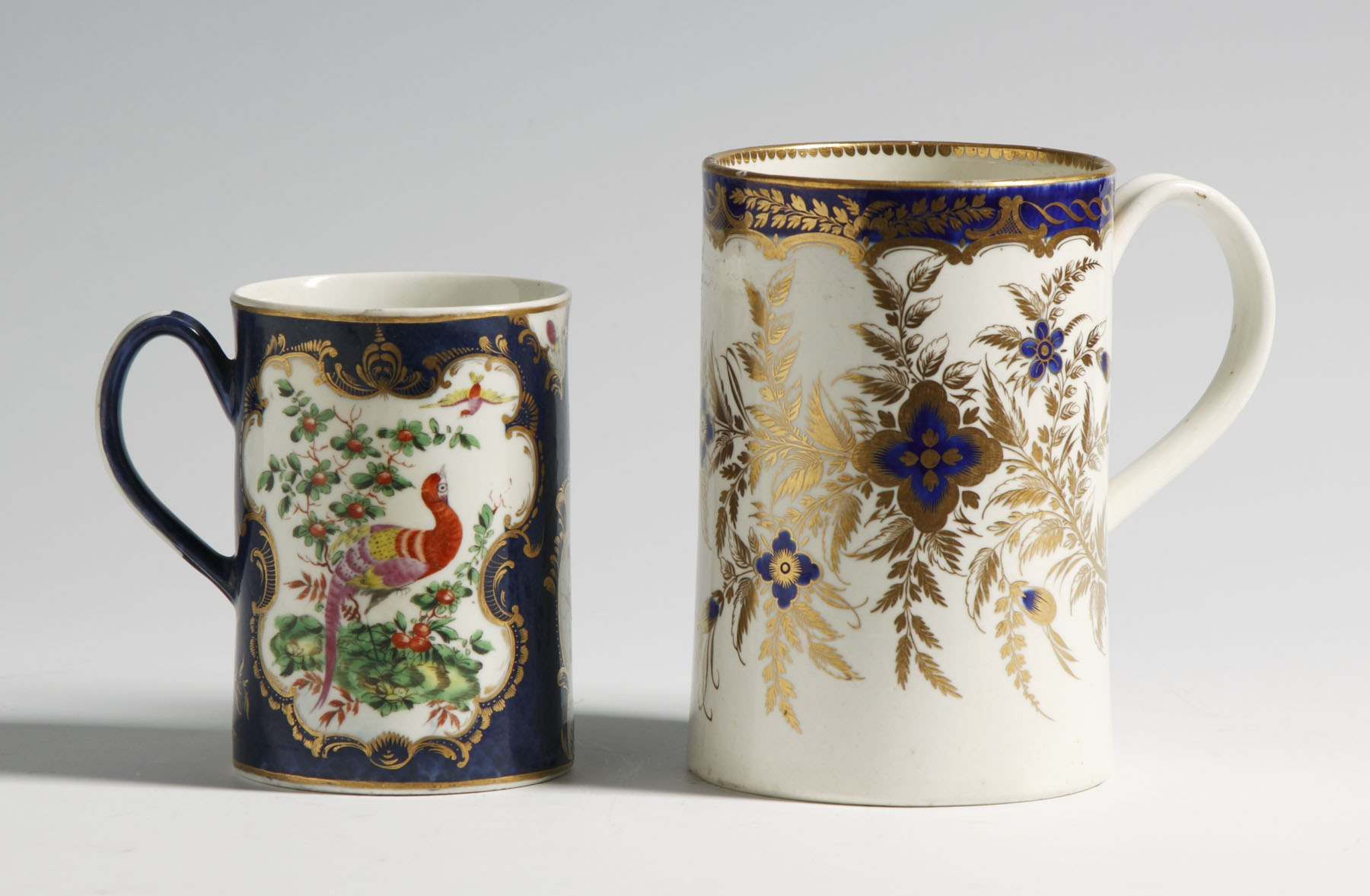 Appraisal: Worcester Tankards L - Square mark Purchased form Sotheby's in