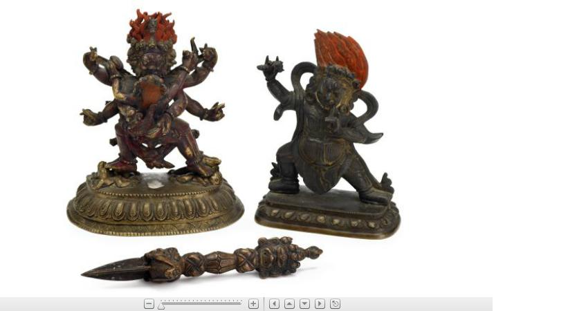 Appraisal: Two Sino-Tibetan bronze figures th century