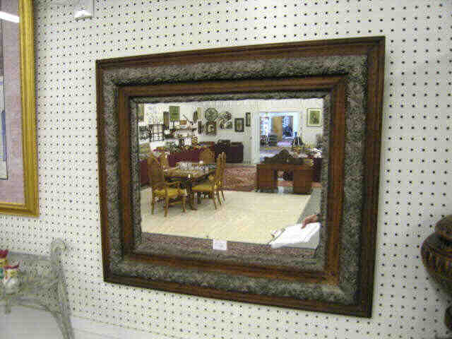 Appraisal: Victorian Mirror Oak Gesso Frame