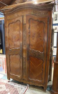 Appraisal: French Provincial two door armoire French Provincial two door armoire