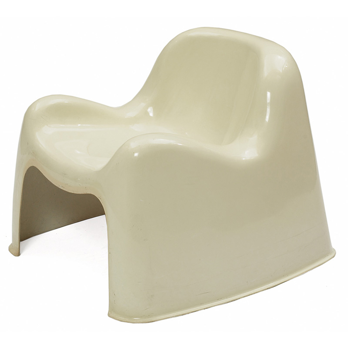 Appraisal: Sergio Mazza Toga chair by Artemide Italy molded white plastic