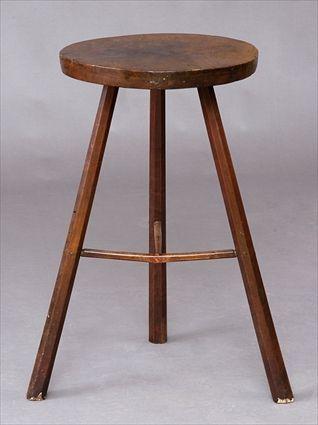 Appraisal: LARGE ENGLISH ELM STOOL With circular top and splayed legs