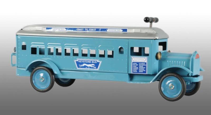 Appraisal: Pressed Steel Keystone Bus Toy Description Circa Packard front cab