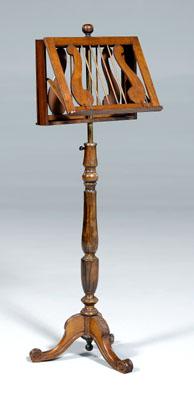 Appraisal: Classical style music stand mahogany and other mixed woods with