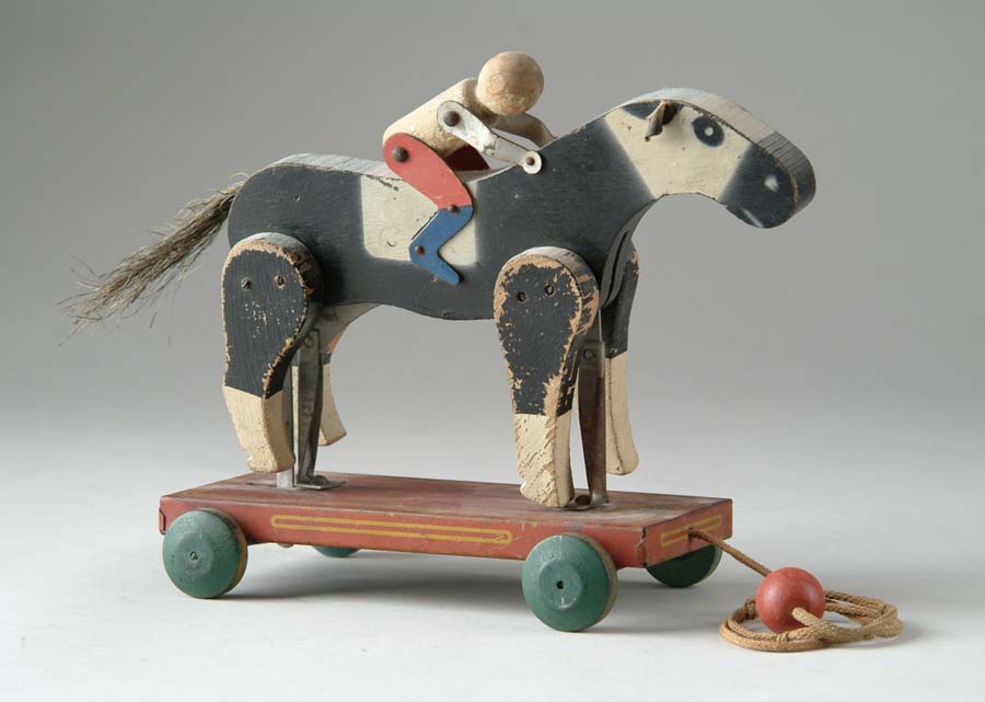 Appraisal: HORSE JOCKEY PULL-TOY By Hustler Toy Corp U S A