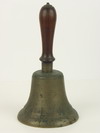 Appraisal: SCHOOL BELL - Bell metal and wood school bell circa