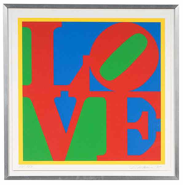 Appraisal: Robert Indiana American b Love Lithograph marked PP for Printer's