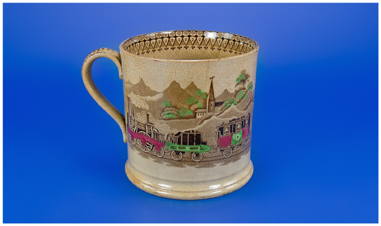 Appraisal: Transfer Printed 'Railway' Large Cup