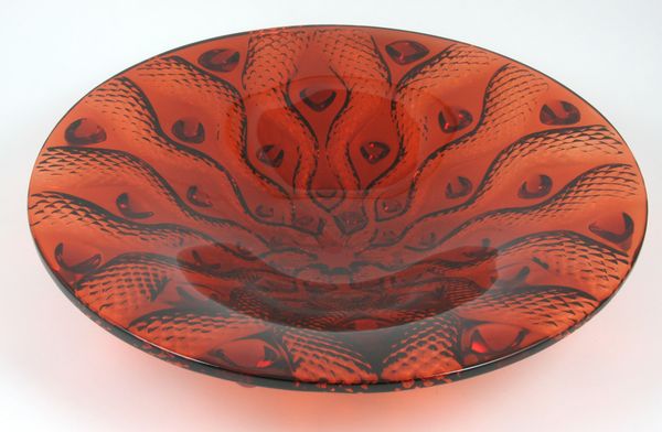 Appraisal: Lalique 'Serpentine' bowl Property of the late Robert O Peterson