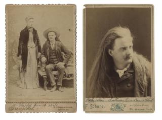 Appraisal: Two Cabinet Card Photos of Happy Dan Sullivan Trenschel Studio