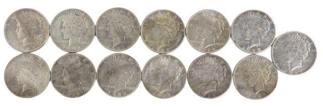 Appraisal: lot of U S Peace silver dollars S S P