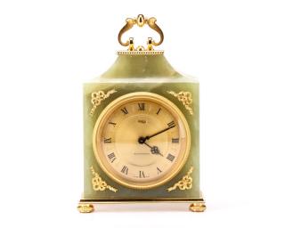 Appraisal: Imhof Swiss Empire Style Clock Retailed Bucherer Arthur Imhof Switzerland