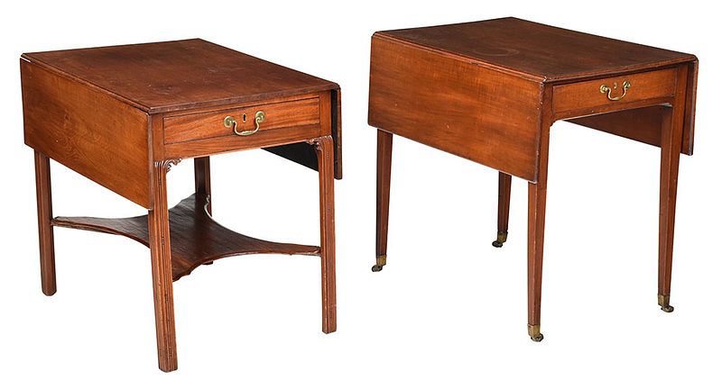 Appraisal: Two Georgian Mahogany Pembroke Tables British th th century the