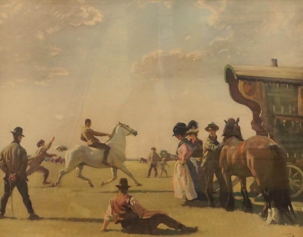 Appraisal: After Sir Alfred J Munnings 'Gypsy Life' Photolithograph Signed in