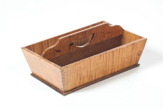 Appraisal: CUTLERY TRAY American th century curly and bird's-eye maple and