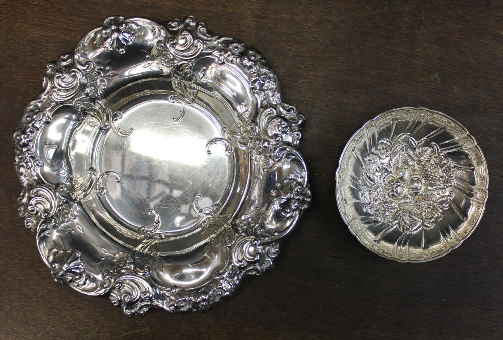 Appraisal: TWO REPOUSSE STERLING SILVER BOWLS comprised of the S Kirk