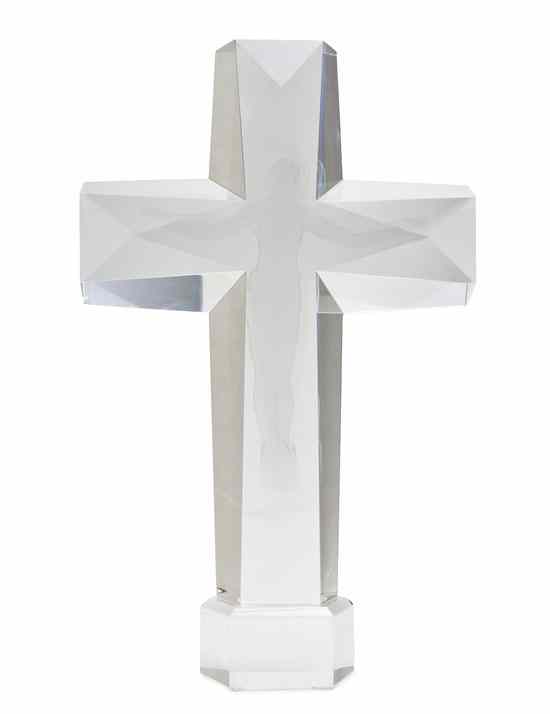 Appraisal: Frederick Hart American - Cross of the Millienium acrylic resin