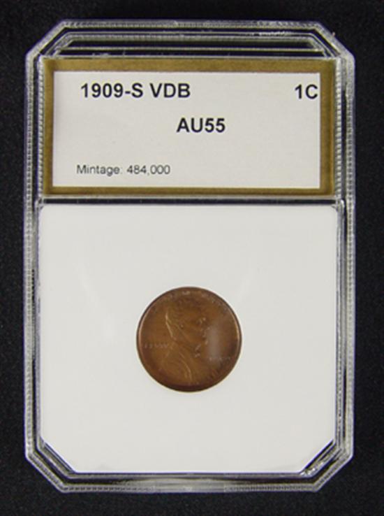 Appraisal: -S VDB Lincoln Cent Key coin in this series PCI