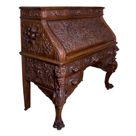 Appraisal: Renaissance Revival Carved Mahogany Desk Estimate -