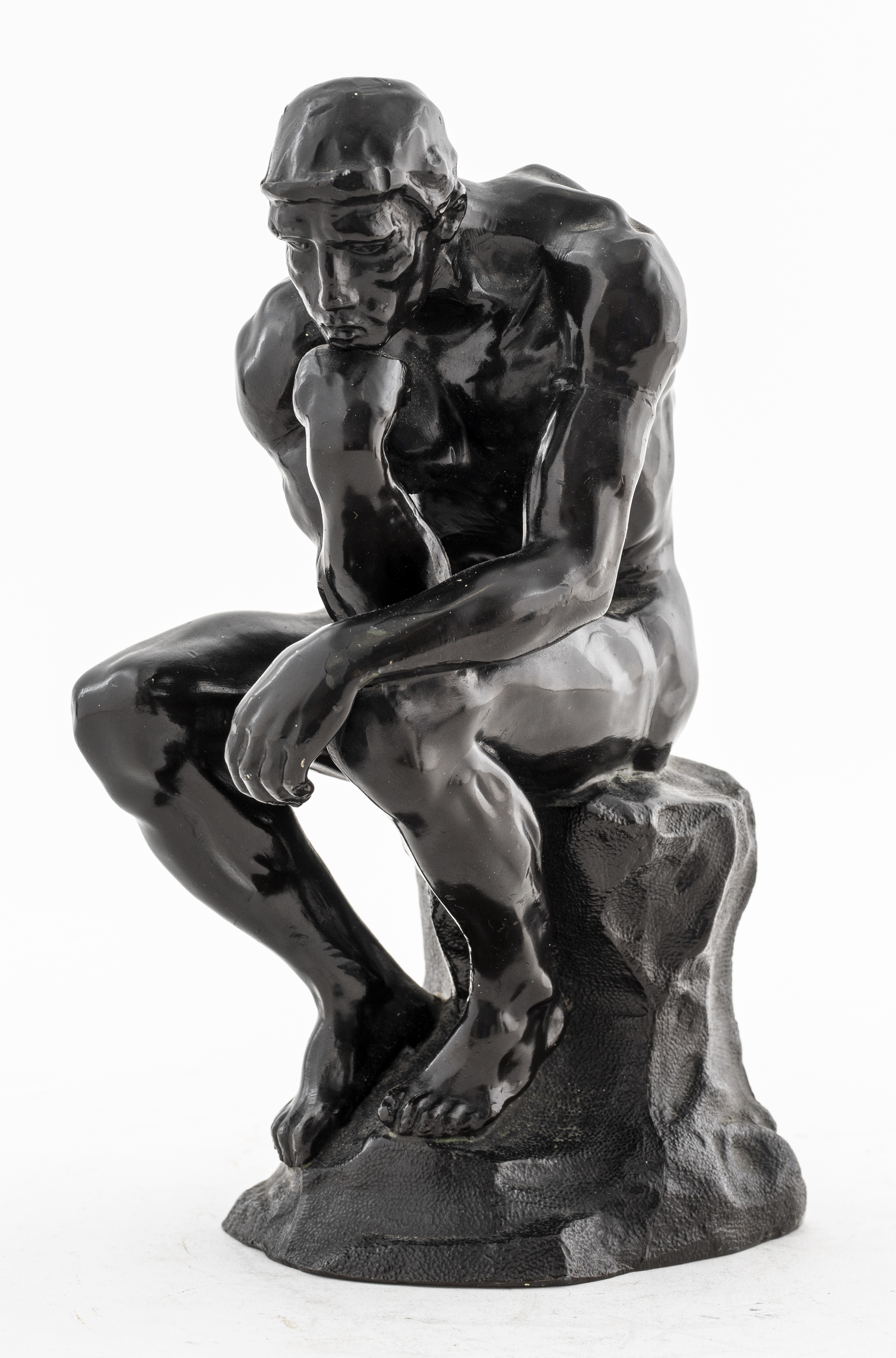 Appraisal: AFTER RODIN BRONZE 'THINKER' SCULPTURE After Rodin 'Bronze' sculpture unmarked