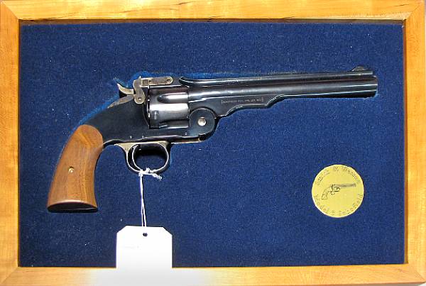 Appraisal: A cased Smith amp Wesson reproduction No Schofield revolver Serial