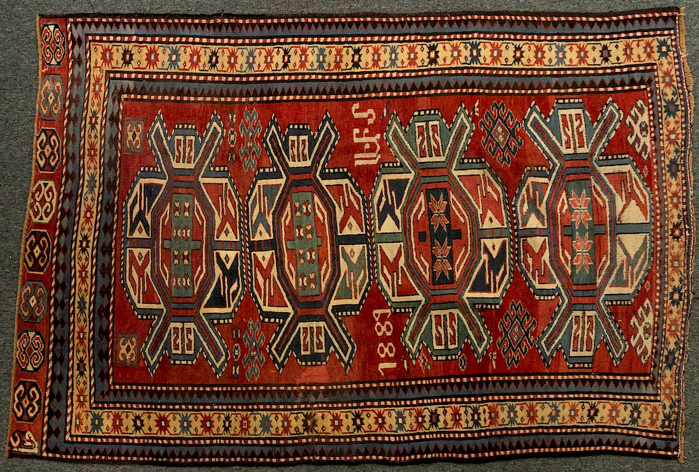 Appraisal: AN EAGLE KAZAK WOOL RUG SOUTHWEST CAUCASUS AN EAGLE KAZAK