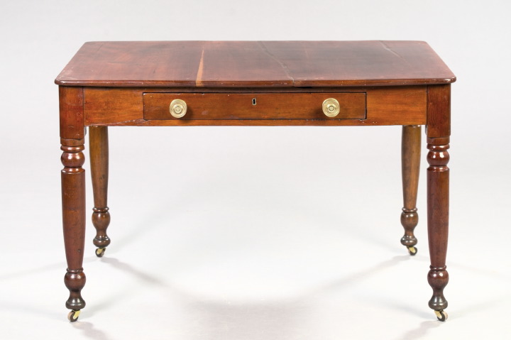 Appraisal: William IV Mahogany Library Table mid- th century the rounded