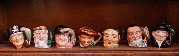 Appraisal: ROYAL DOULTON SMALL CHARACTER JUGS Seven assorted jugs to include