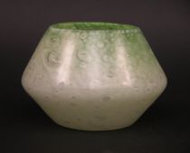 Appraisal: Steuben Green White Cluthra Vase This vase is light green