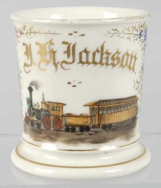 Appraisal: Train Shaving Mug Description Marked J G Jackson across top