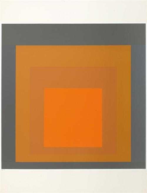 Appraisal: ALBERS JOSEPH Bottrop - New Haven Composition Silk screen Monogrammed