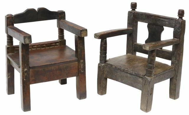 Appraisal: lot of Child's armchairs Honduras th c both displaying mortise