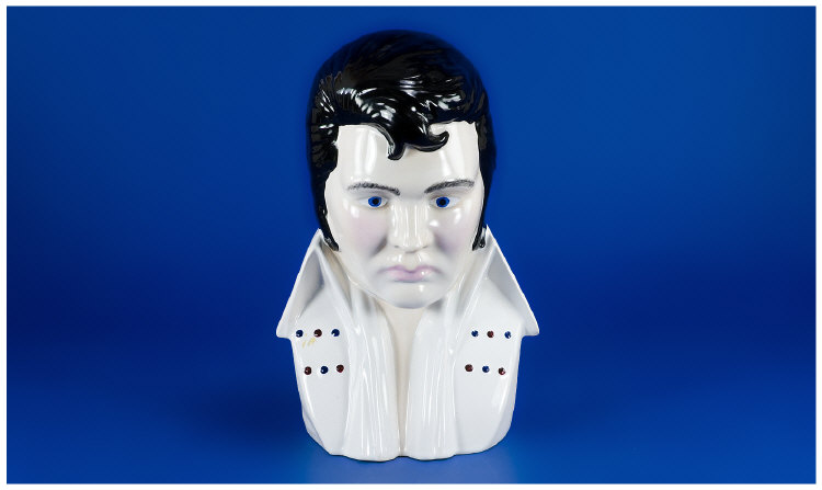 Appraisal: Porcelain Head of Elvis Presley hand painted 'Reflections'