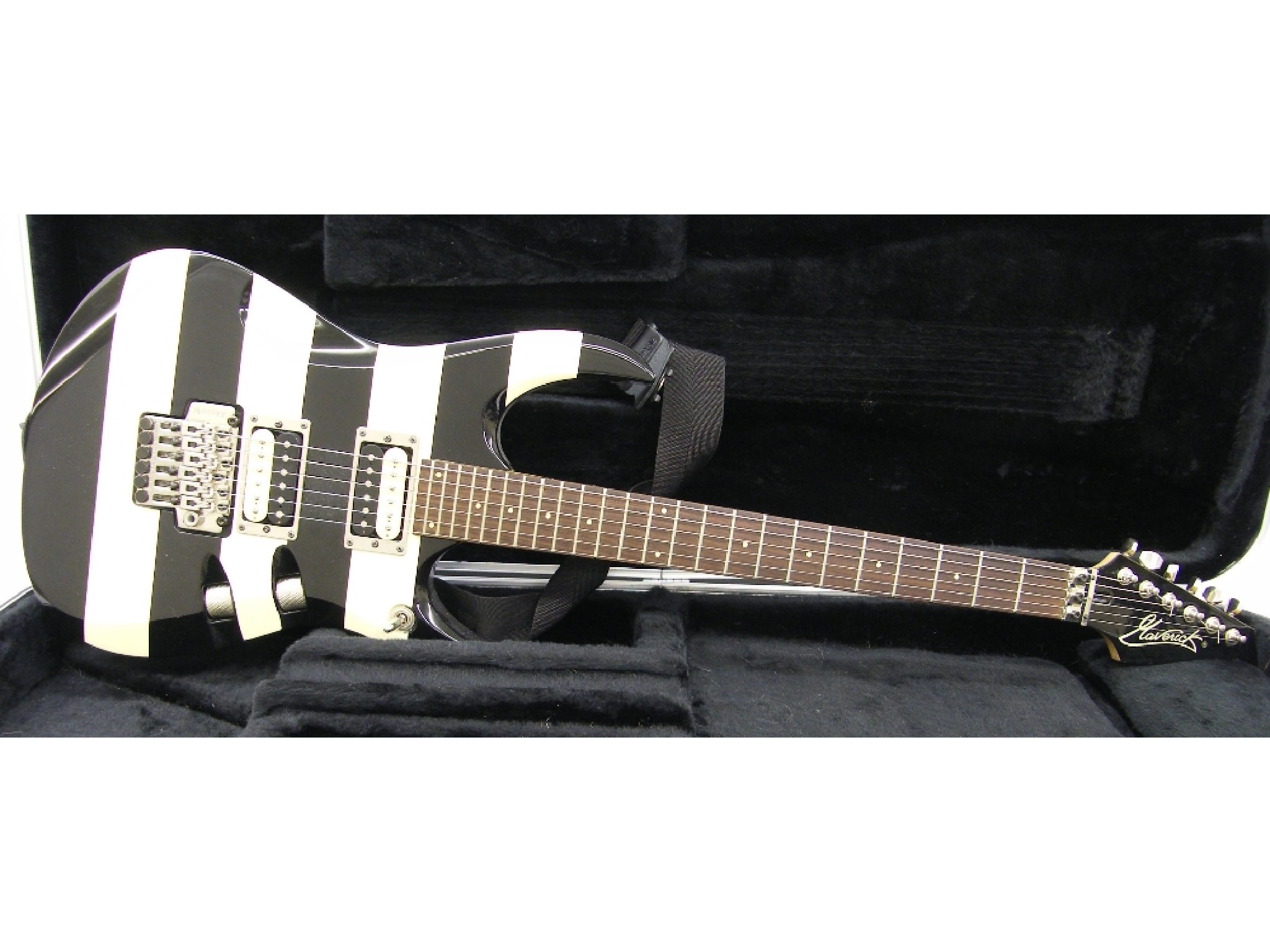 Appraisal: Maverick F electric guitar ser no F- zebra stripe finish