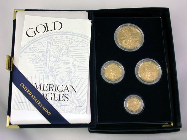 Appraisal: four piece United States American Eagles gold piece proof set